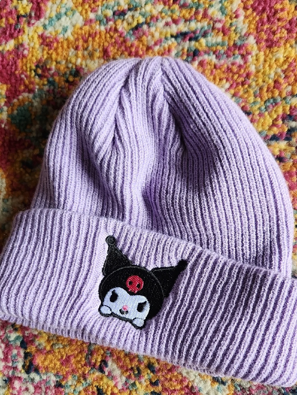 Kids Lavender Beanie Kuromi